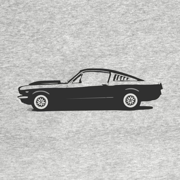 Ford Mustang 65 fastback illustration by GalfiZsolt